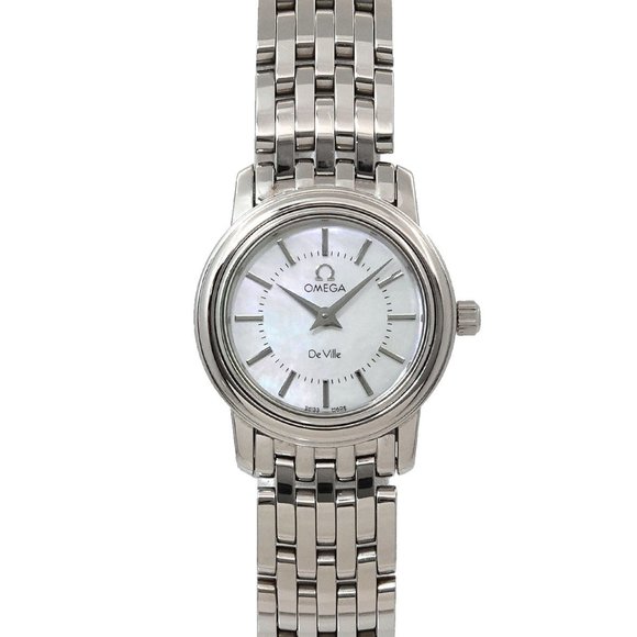 OMEGA De Ville Prestige 4570 72 Women's White Shell Quartz Watch - Picture 1 of 7